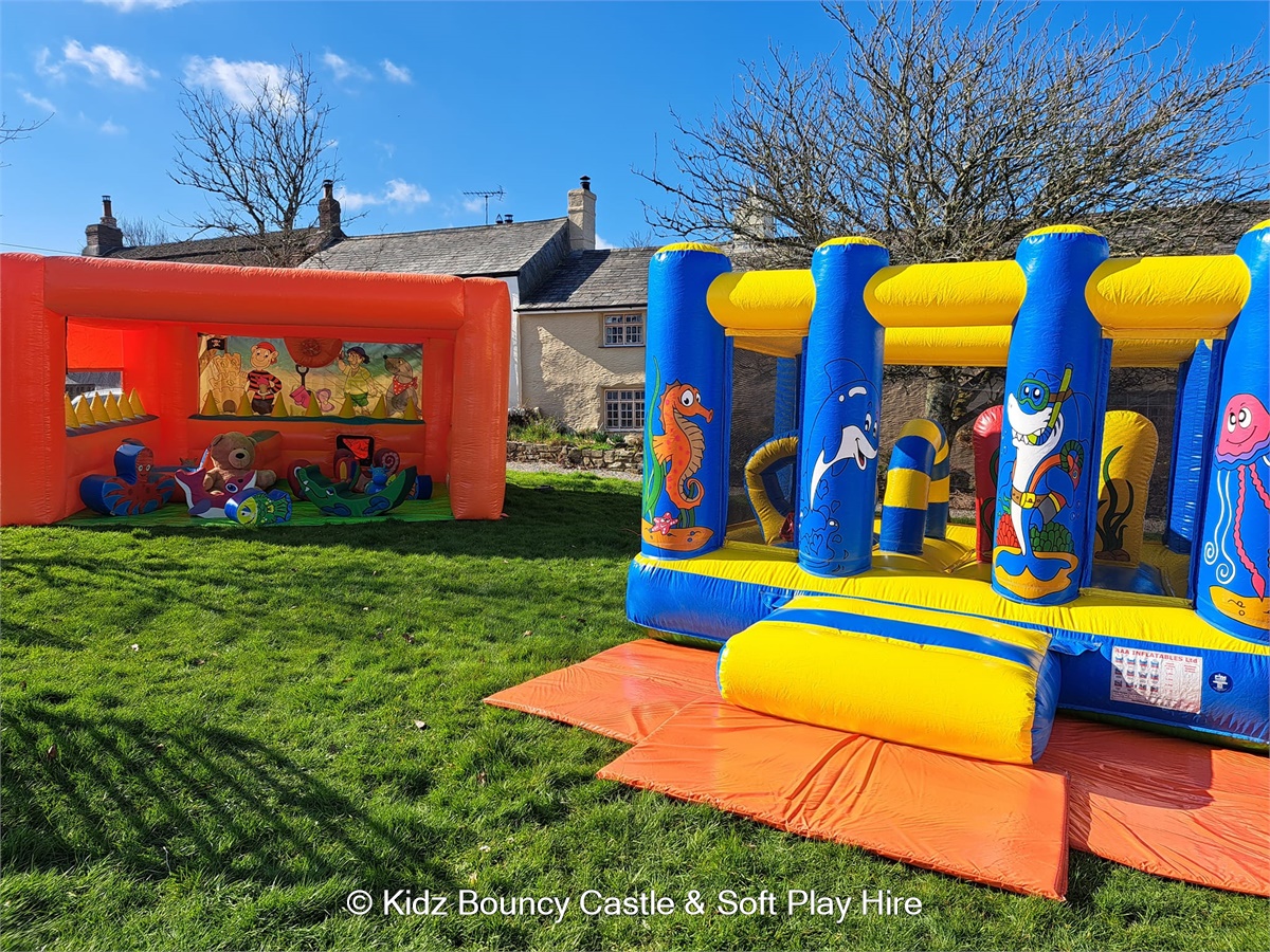 The Unique BIG ORANGE Party House Best Bouncy castle, soft play